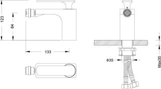 Смеситель для биде Timo Torne хром 4362/00F